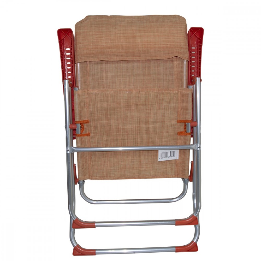 Chaise longue 379530 inclinable 8 positions avec accoudoirs tube 22mm