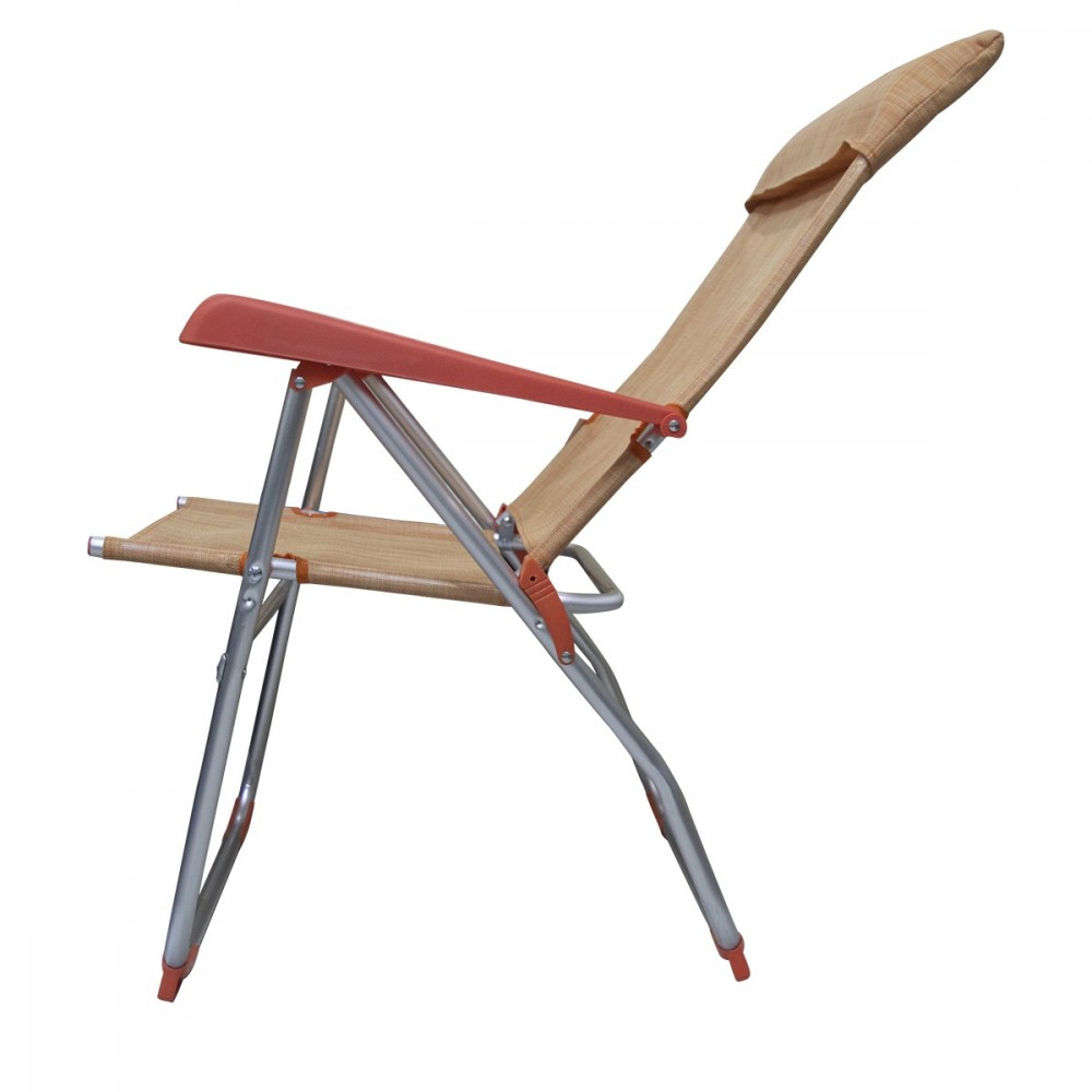 Chaise longue 379530 inclinable 8 positions avec accoudoirs tube 22mm