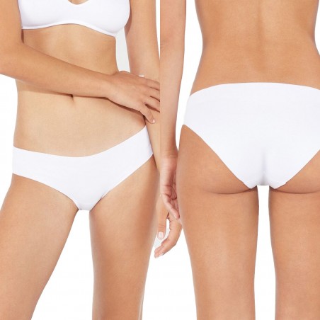 OUNO Invisible Pack 4 Slip 2x Noir 1x Blanc 1x Beige Art. 8806 intime