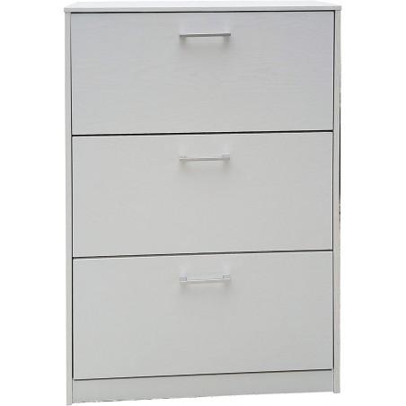 TWICE Chaussures 3 portes pliantes 63x24xh120 cm en bois MDF Double Profondeur