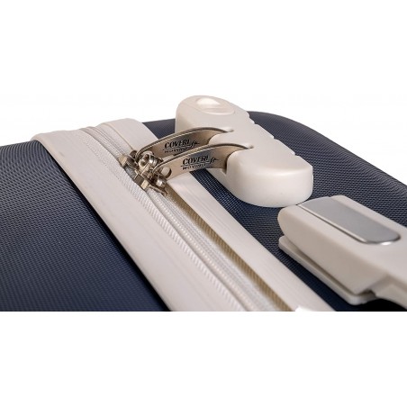 Coveri Collection Set 3 voyage trolley ABS 6065015 BERLIN Bleu et Blanc