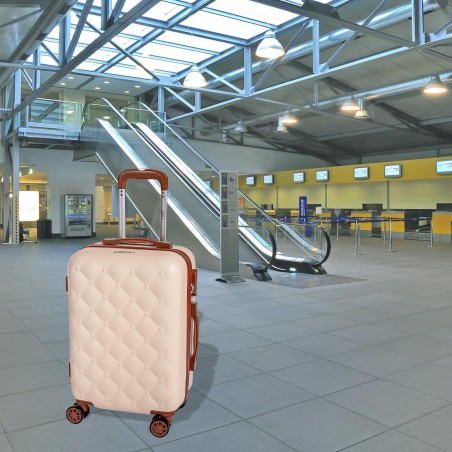 Coveri Collection Set 3 voyage trolley ABS 6065013 BERLIN Beige et Marron