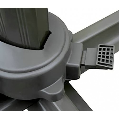 FUBUCA Parasol VENISE bras décentralisé carré 3x3mt ECRU, mât latéral