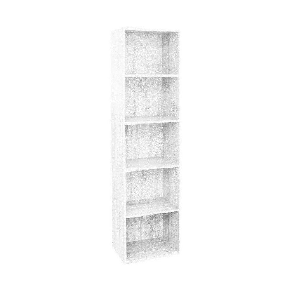 Ready 172 Bibliothèque en Bois MDF à 5 étagères 40x29x172H cm Salon Chambre