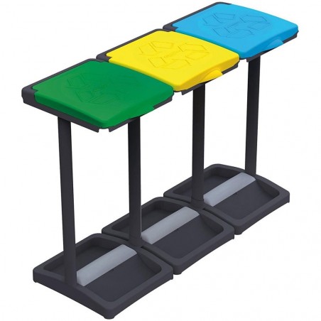 PORTE-SACS Art 9237 collecte séparée des déchets MISTER B 3 compartiments