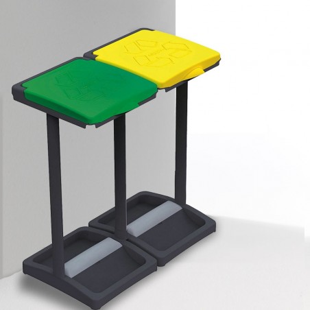 PORTE-SACS Art 9236 collecte séparée des déchets MISTER B 2 compartiments