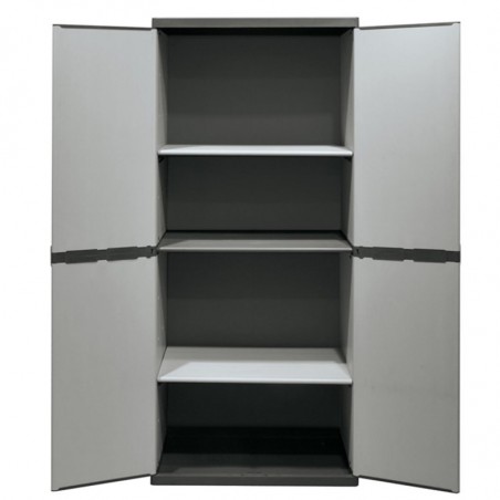 Armoire haute en plastique 68x40x168 cm Art 9233 avec 4 étagères et 2 portes