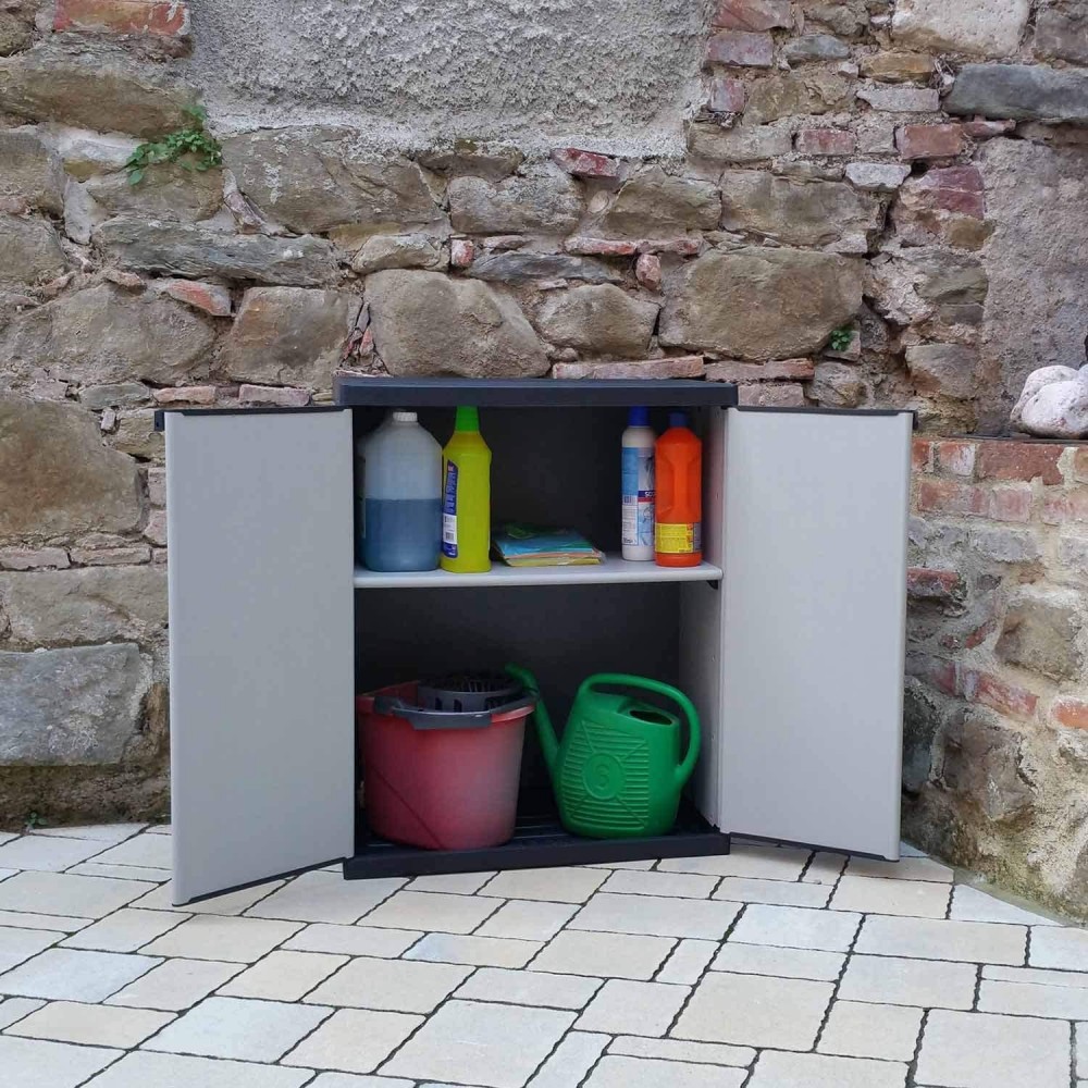 Armoire 2 portes basse 2 étages 68x39,5x85 CM...