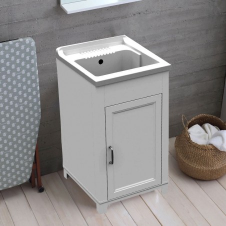Lavabo en résine et pvc intérieur extérieur 45x50cm Art 9231 couleur blanc
