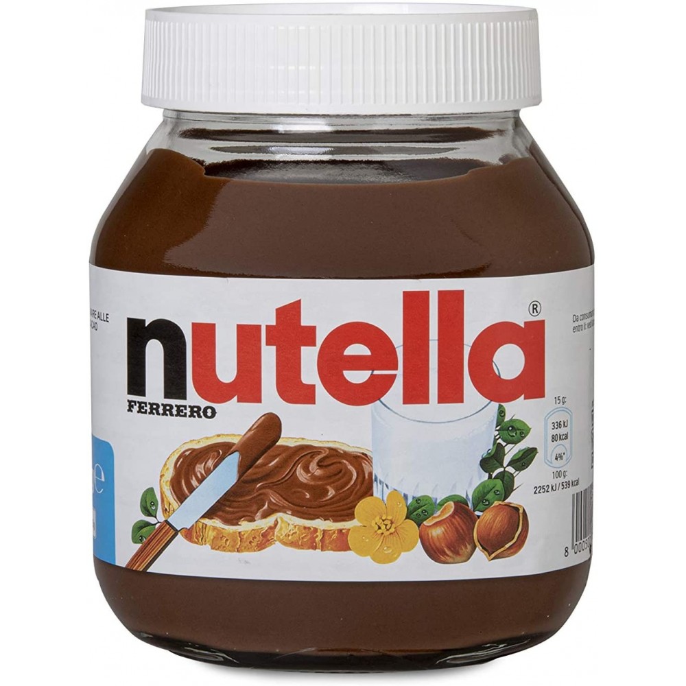 Boîte en verre Ferrero Nutella 600gr crème de noisette et de cacao