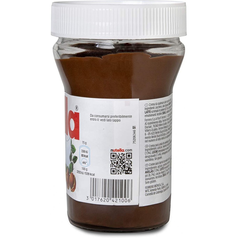 Boîte en verre Ferrero Nutella 600gr crème de...