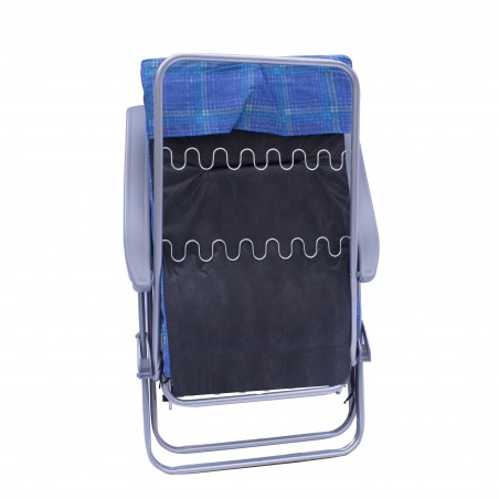 Chaise longue BOSTON pliante et inclinable 068250 avec repose-pieds amovible