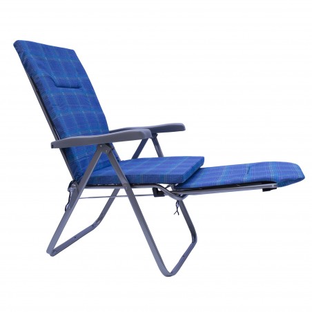 Chaise longue BOSTON pliante et inclinable 068250 avec repose-pieds amovible