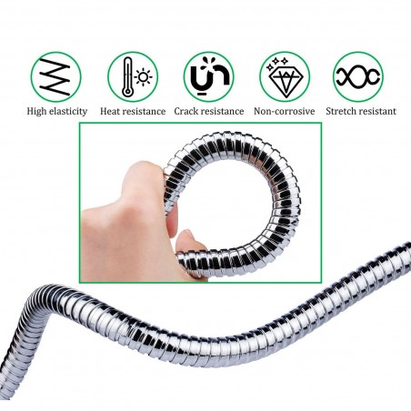 RILUX Flexible 150 cm en métal pour douche 368455 avec raccord 1/2"