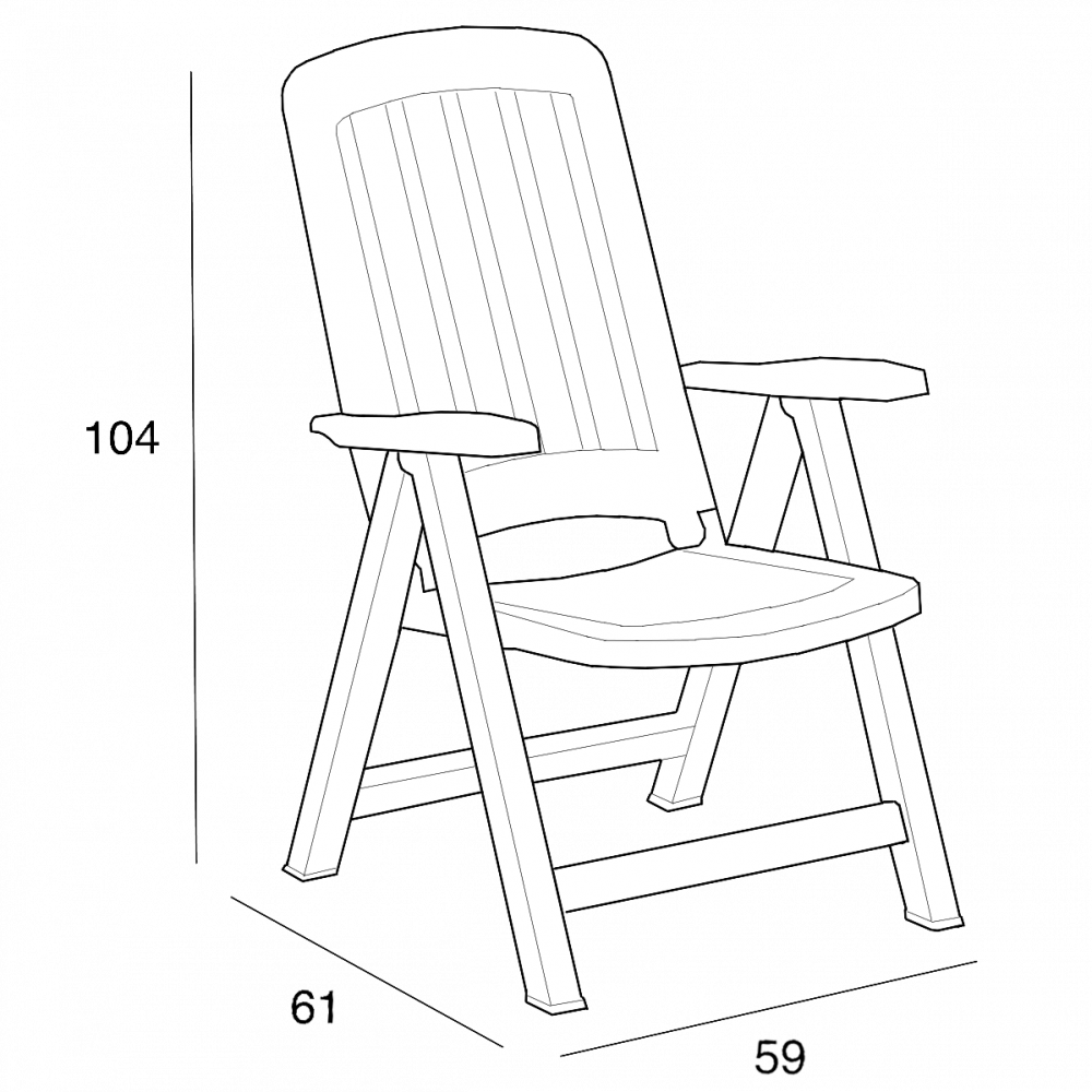 CARMEN chaise de jardin fauteuil pliant en...