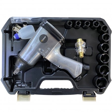 Visseuse à air comprimé pneumatique HOTECHE 1/2 pouce A830122 mallette 17pz