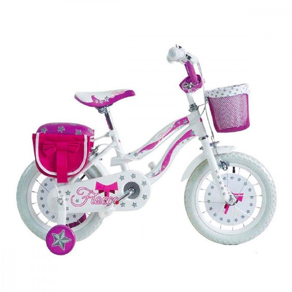 Vélo BKT FIOCCO taille 16 vélo pour petite fille âge 5 - 8 ans avec roulettes