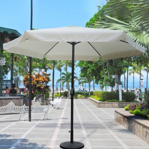 Parasol de jardin rond 3 x h2,4 mt avec Frange Round... 2