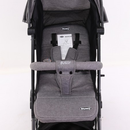 Poussette NUNU' BUGSY NU-K1-GR Linen GRAY 516643 pliage Trolley couvre-jambes