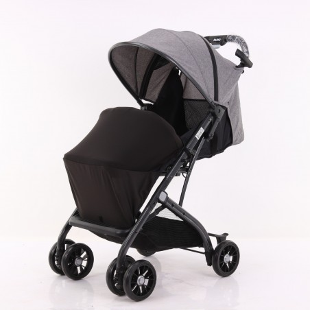 Poussette NUNU' BUGSY NU-K1-GR Linen GRAY 516643 pliage Trolley couvre-jambes