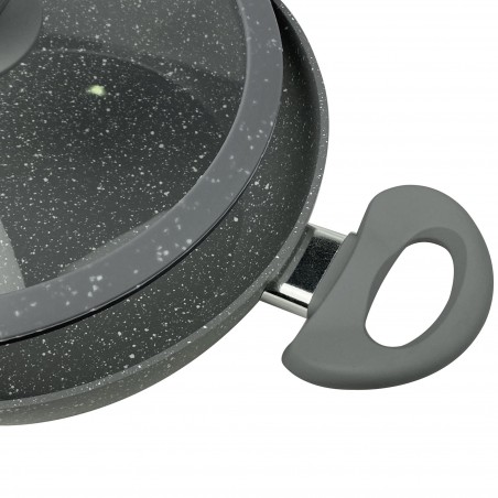 Ensemble de 3 poêles 255004 Dgbavaria 6pz 20-24-28 en pierre couvercle induction