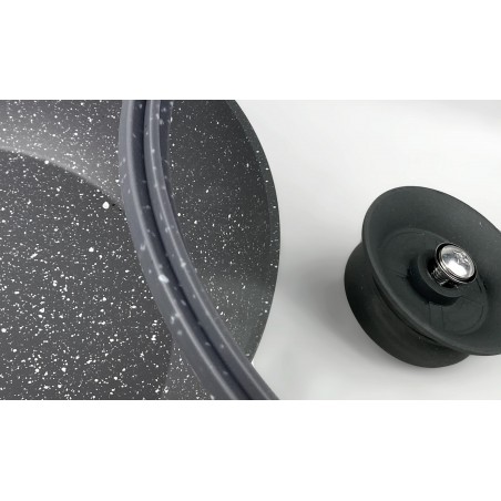 Ensemble de 3 poêles 255004 Dgbavaria 6pz 20-24-28 en pierre couvercle induction