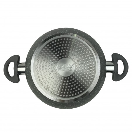 Ensemble de 3 poêles 255004 Dgbavaria 6pz 20-24-28 en pierre couvercle induction