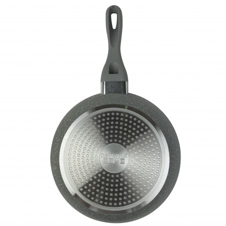 Set de 3 poêles 255003 Dgbavaria 6pz 20-24-28 en pierre, couvercles induction