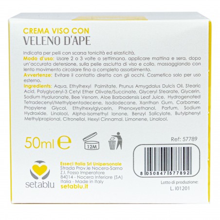 SETABLU Crème Visage Poison d’Abeille 577892 peaux avec faible élasticité 50ml