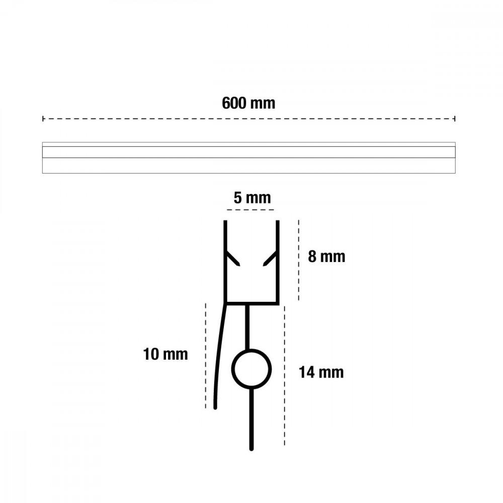Joint de douche et verre 600mm en PVC résistant...
