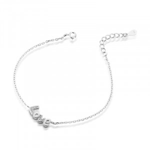 ONE JEWERLY Bracelet LOVE Femme AS0827 Argent 925 rhodium...