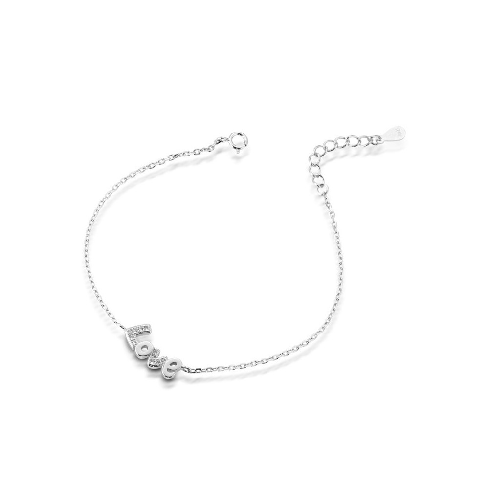 ONE JEWERLY Bracelet LOVE Femme AS0827 Argent 925 rhodium rhodium blanc