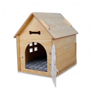 Niche CAMBRIDGE en bois avec grille 660027 pour chiens...