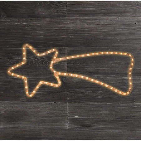 75181Stelle filante de Noël lumières BLANCHES cadre en métal 65 x 30 cm