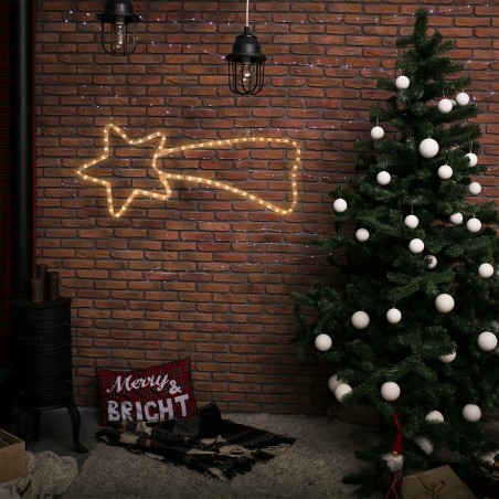 75181 Etoile filante de Noël lumière CHAUDE cadre en métal 65 X 30 cm