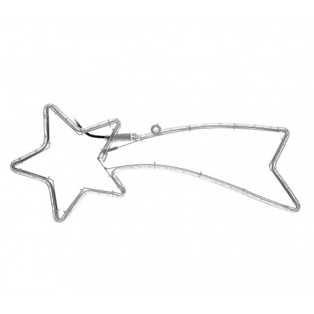 75181Stelle filante de Noël lumières BLANCHES cadre en métal 65 x 30 cm