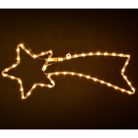 75181Stelle filante de Noël lumières BLANCHES cadre en métal 65 x 30 cm