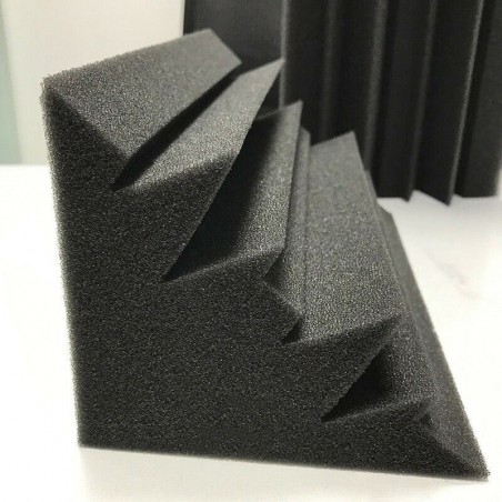 FUBUCA kit 12 Panneaux acoustiques Polyuréthane angulaires Bass Trap 12x12x24cm