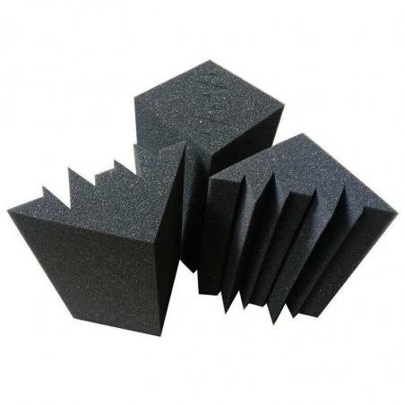 FUBUCA kit 12 Panneaux acoustiques Polyuréthane angulaires Bass Trap 12x12x24cm