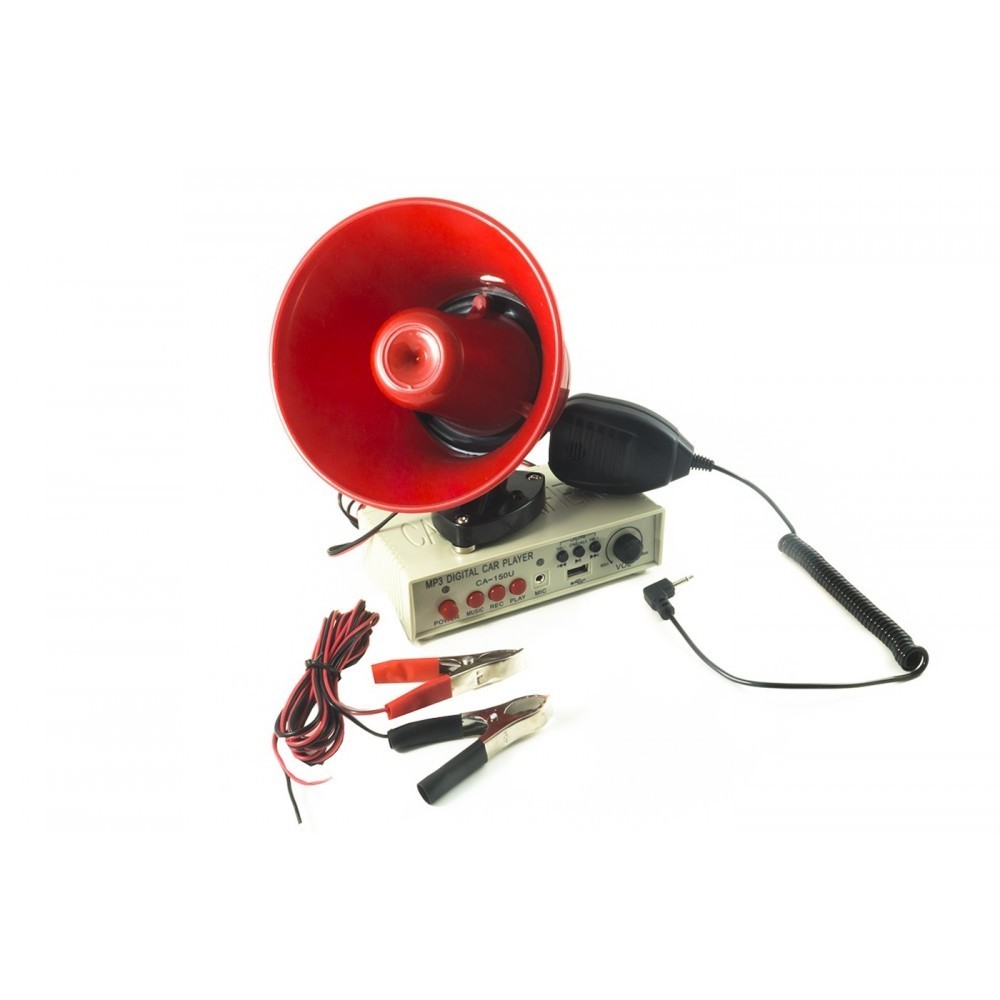 Mégaphone De voiture, PVC, avec amplificateur...
