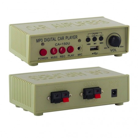 Mégaphone De voiture, PVC, avec amplificateur USB pour annonces de publicité MP3