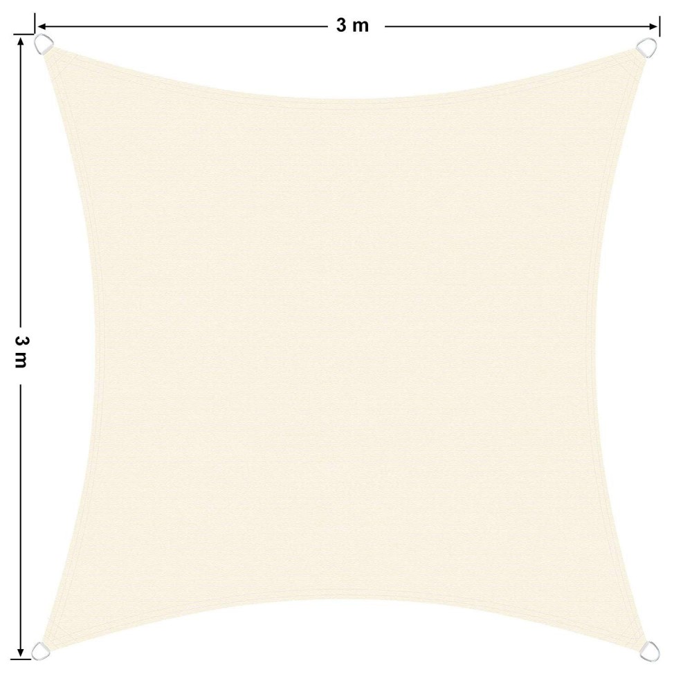 Toile carrée Ombragée 482414 Vert 3x3 mt voile...