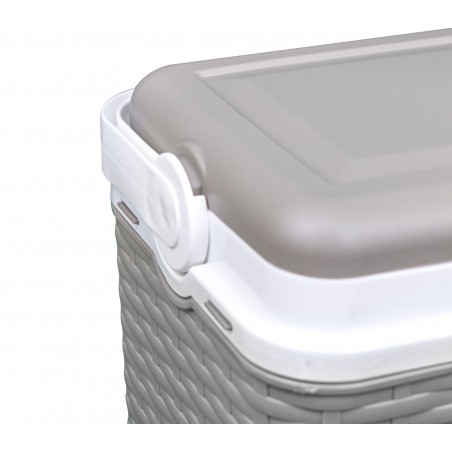 ADRIATIC 271674 Réfrigérateur portable 24 litres,PP GRIS trame RATTAN 40x37x23cm