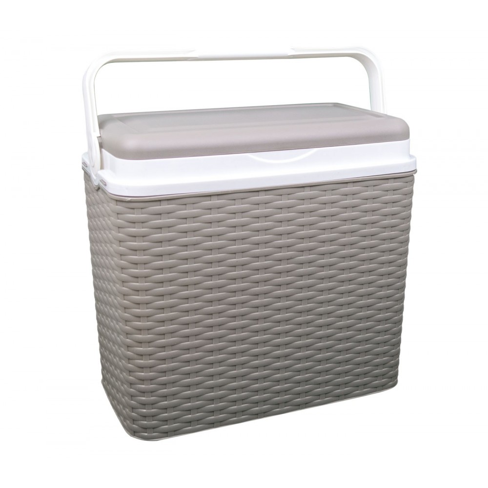 ADRIATIC 271674 Réfrigérateur portable 24 litres,PP GRIS trame RATTAN 40x37x23cm