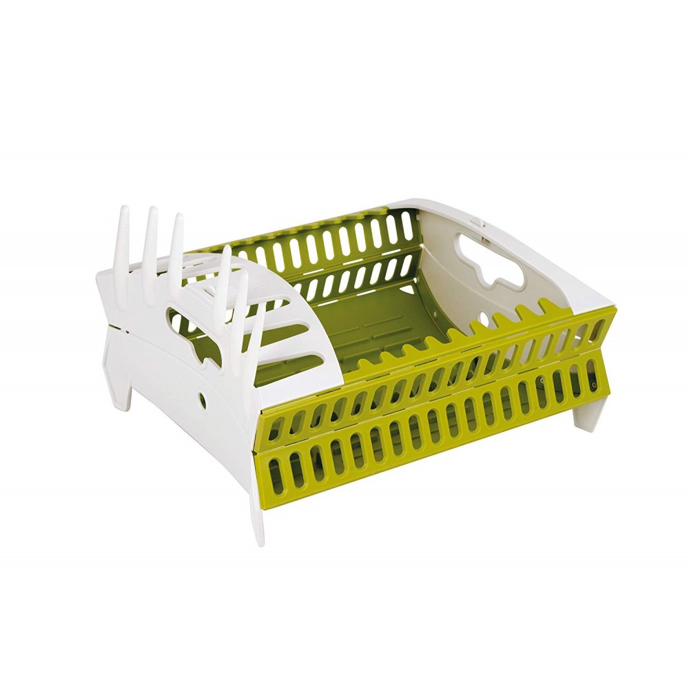 871124 Égouttoirs Économiseur d’espace pliable à haute capacité avec porte-couverts