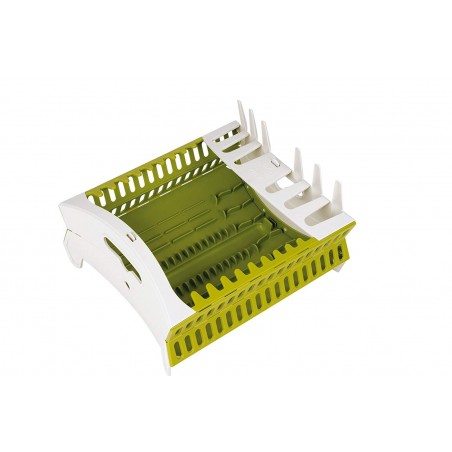 871124 Égouttoirs Économiseur d’espace pliable à haute capacité avec porte-couverts 871124 Égouttoirs Économiseur d’espace pliable à haute capacité avec porte-couverts