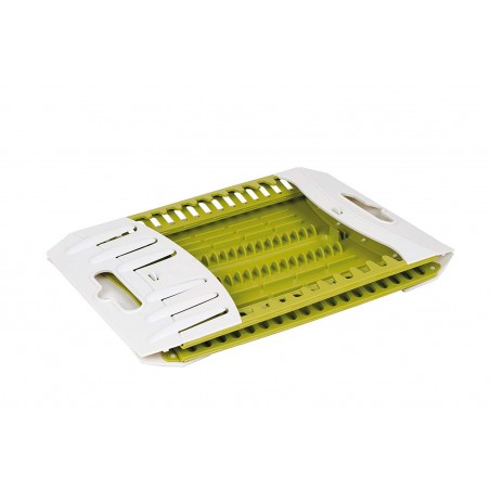 871124 Égouttoirs Économiseur d’espace pliable à haute capacité avec porte-couverts 871124 Égouttoirs Économiseur d’espace pliable à haute capacité avec porte-couverts