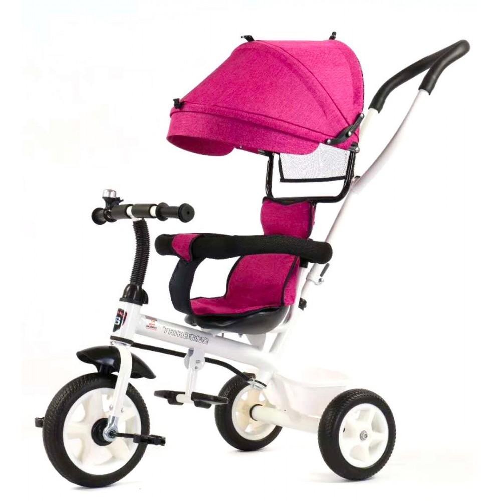 Tricycle à poussée HANDY GO avec pédales et capotte B37312 avec protections