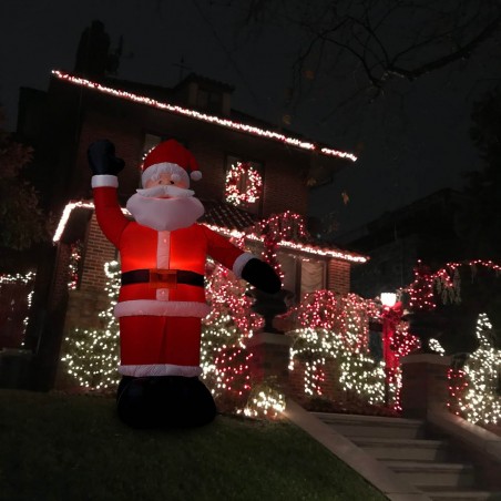 Père Noël gonflable 180h cm 785219 avec éclairage LED protection IP44