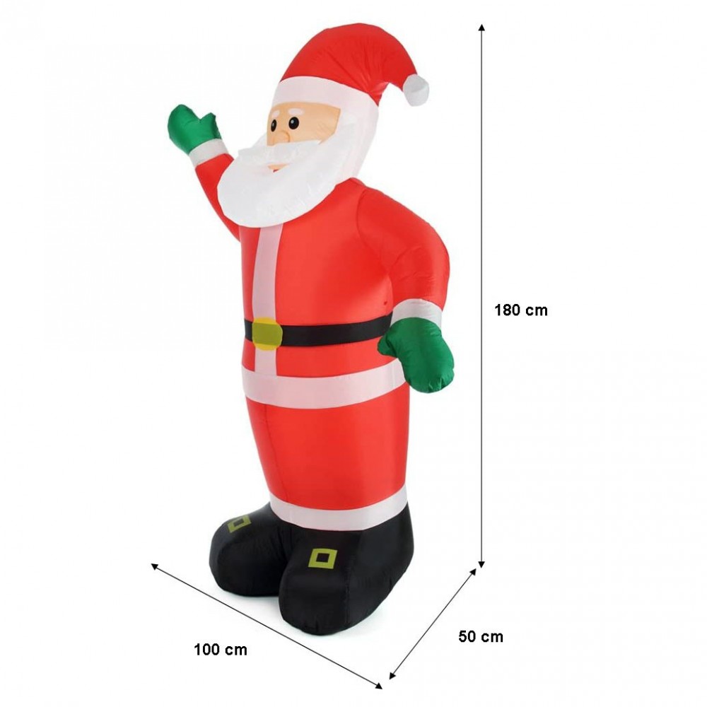 Père Noël gonflable 180h cm 785219 avec...